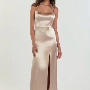 NWT Jenny Yoo Chase Gown; Pale Gold; Style: 221102; Size 10 (M-L)
